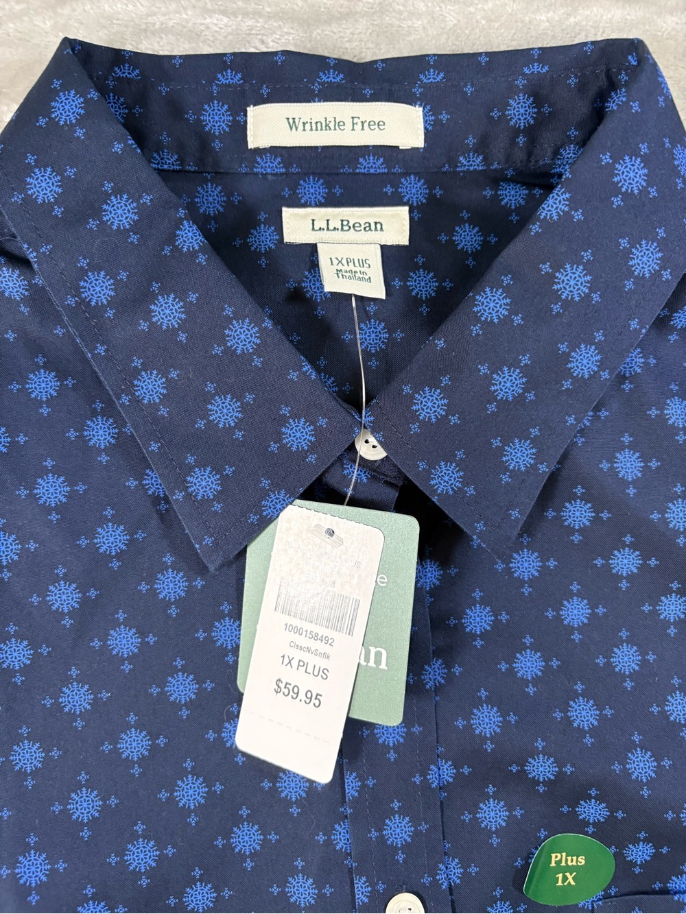 LL Bean Wrinkle Free Pinpoint Oxford Women’s Shirt Size 1X NWT - Picture 2 of 2
